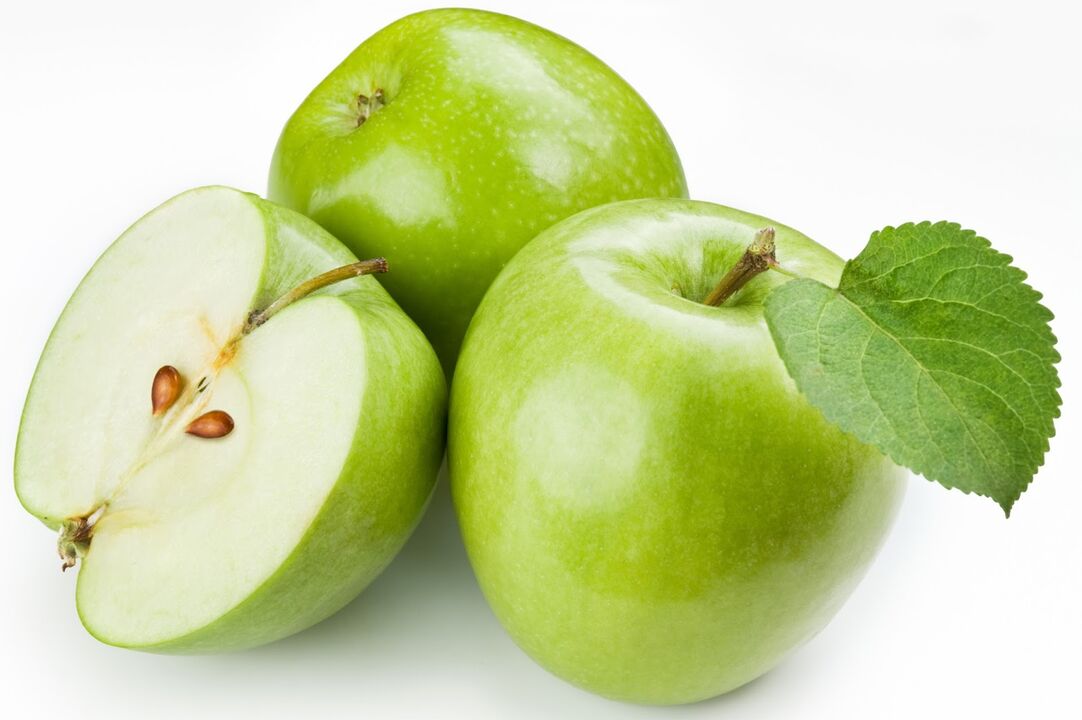 Apples can be included in the diet of a fasting day on kefir